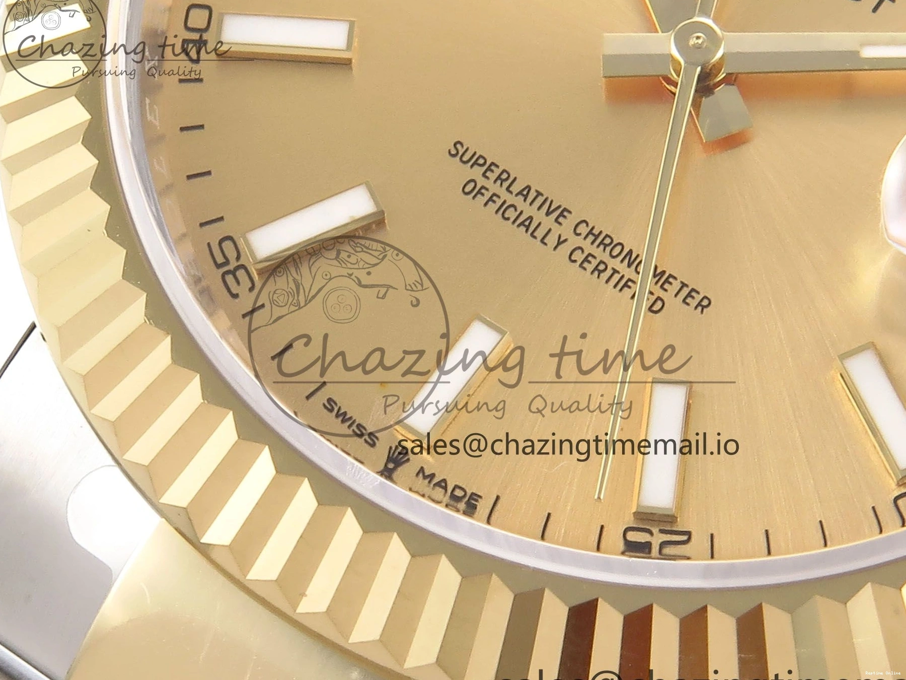 0506 DateJust 41 126333 EWEF Best Edition YG Stick Dial on SS YG Oyster Bracelet A Durable 971